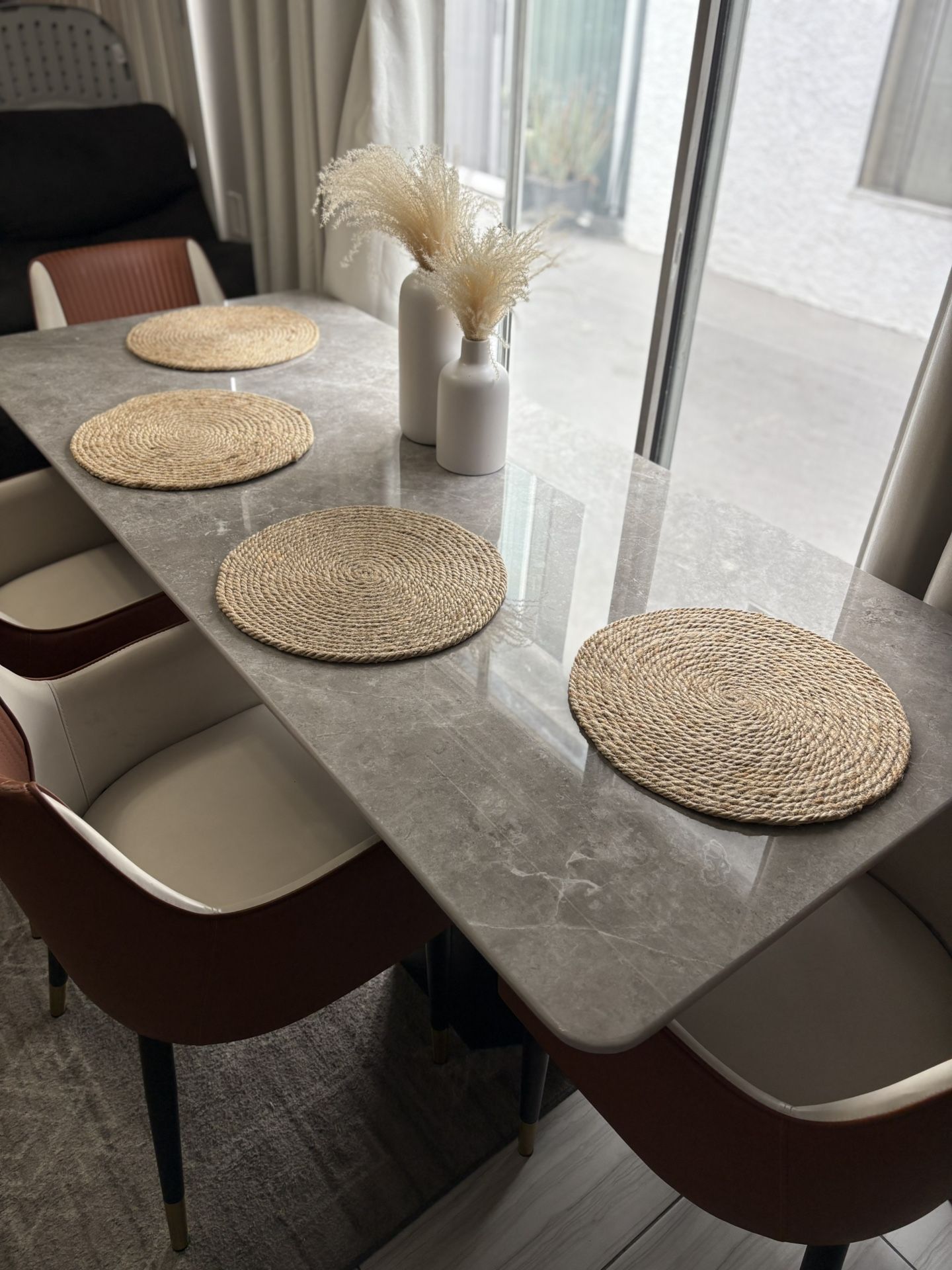 Modern Ceramic Gray Dining Table