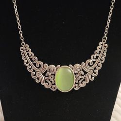Green Moonstone Necklace 
