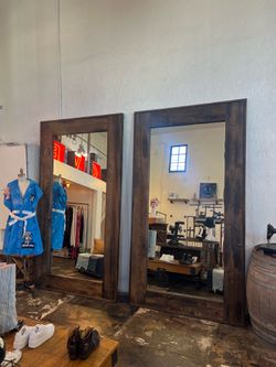 2 big size wooden mirrors