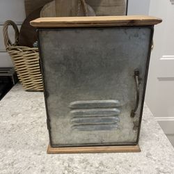 Galvanized And Wood Wall Key Holder $12