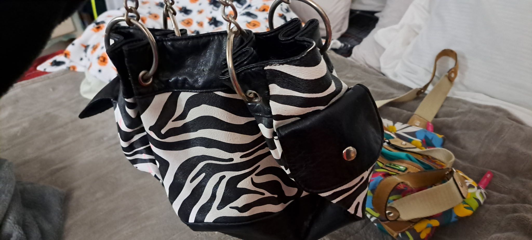 Oversized Zebra print bag