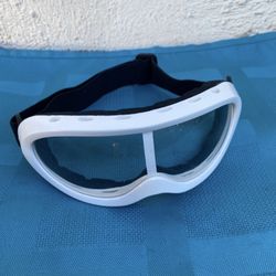 White Ski Goggles Or Dirt Bike Riding 