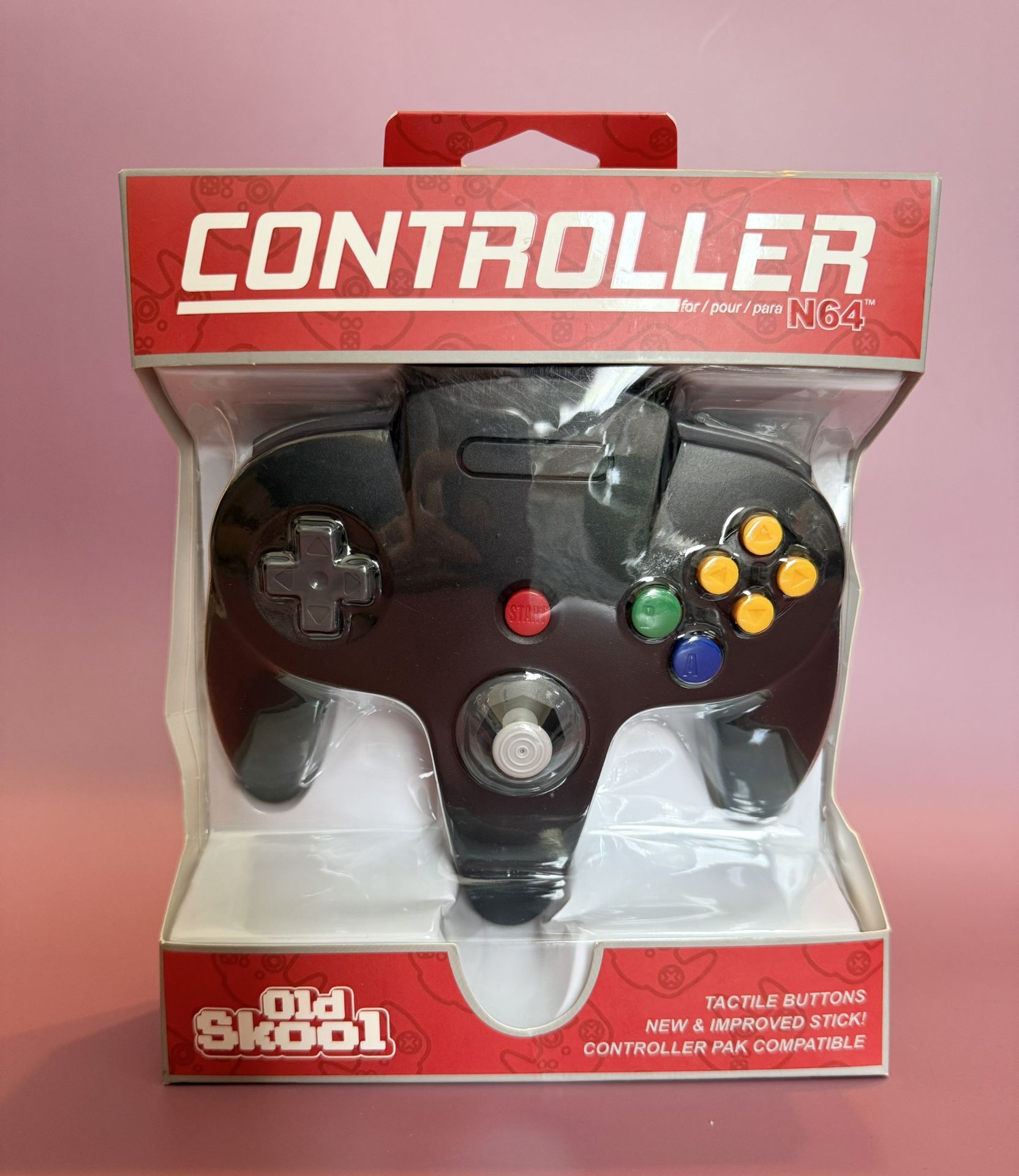 NEW. Old Skool N64 Controller Phantom Black