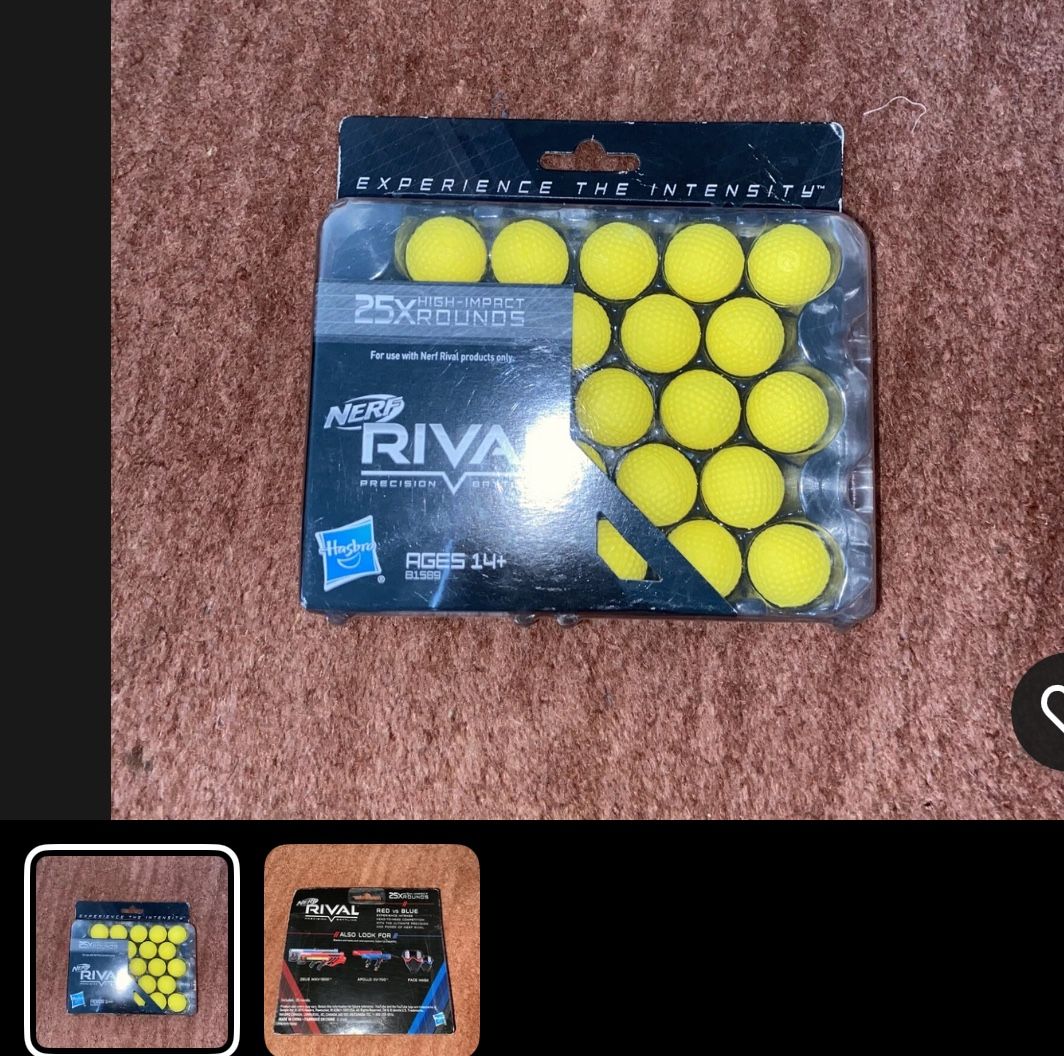 Nerf Rival Precision Battling 25X High-Impact Rounds | Hasbro | 14+ | Yellow