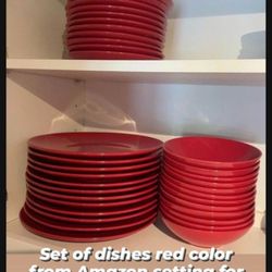 Red Plate Set 