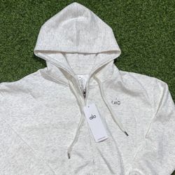 Alo Grey Zip Up Hoodie 