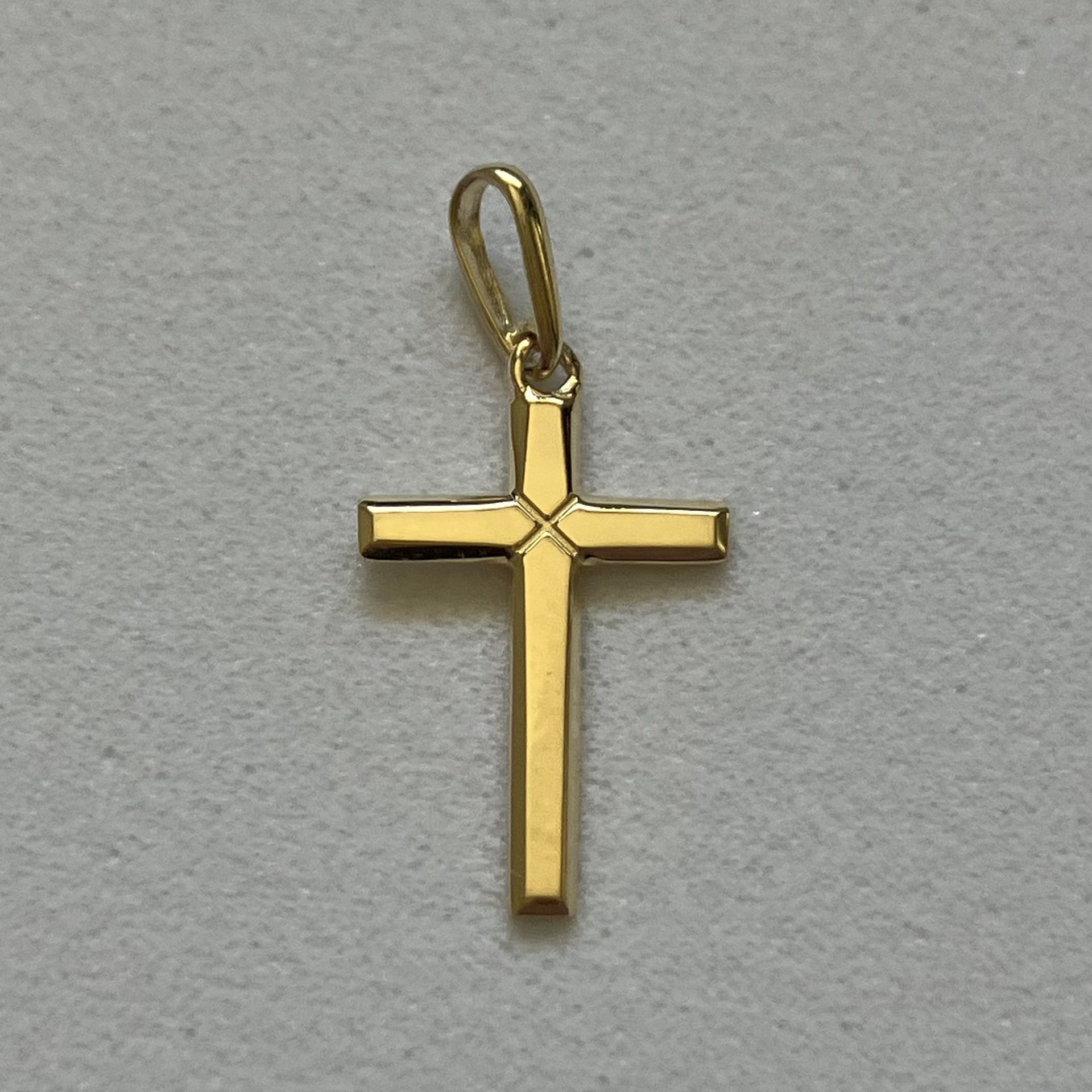 Solid 14K Gold Cross Charm