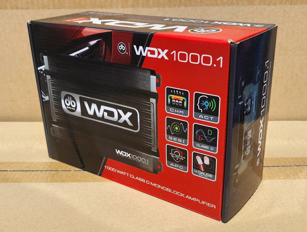 DB Drive WDX Series Power Amplifier 1000 Watts 1-Ohm Mono Subwoofer Amp With Bass Knob WDX1000.1 🚨 Payment Options Available 🚨 No Credit Needed 🚨