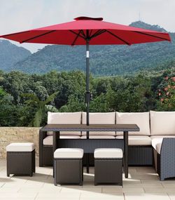 ❤️‍🔥❤️‍🔥 Brand New 9ft Red Outdoor Umbrella