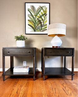 Two Crate & Barrel nightstands