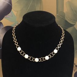 Vintage  LC enameled Gold Tone Necklace 