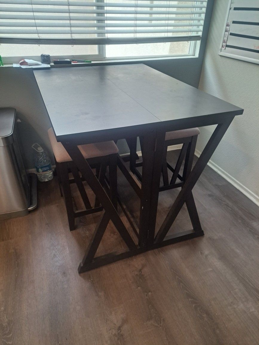 Foldable Kitchen Table With 2 Chairs