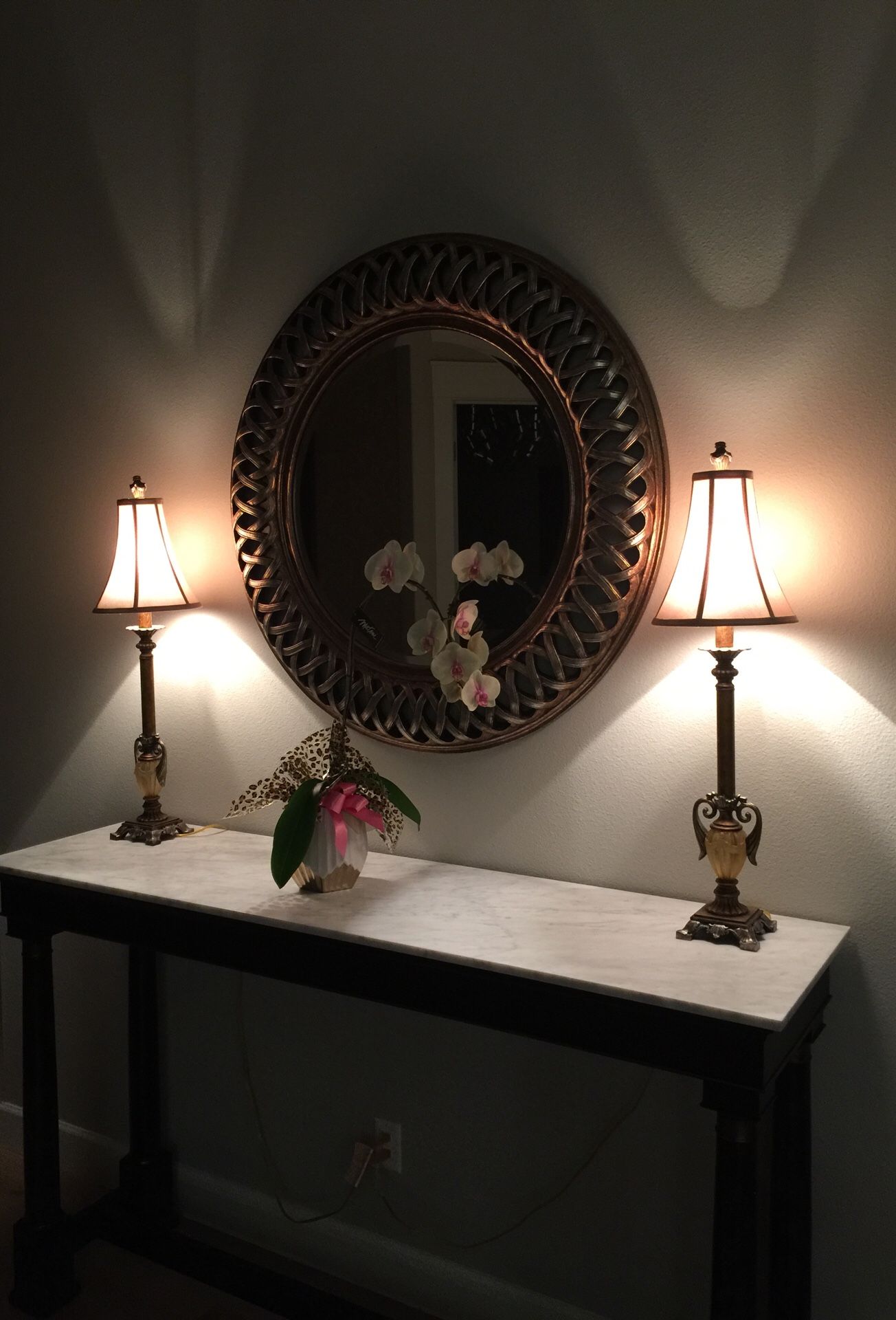 Pair of buffet table lamp