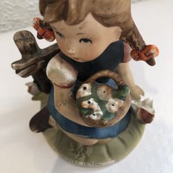 Vintage Erich Stauffer “ Country Outing” Girl u8517 Figurine   Porcelain figurine, the arm was repaired  5”!tall  If you see it here , it is available