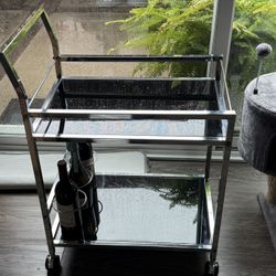 Bar/Tea Silver Cart , Beautiful.