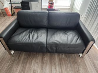 Small space black couch