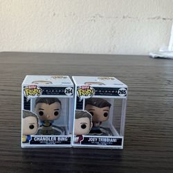 BITTY Chandler & Joey w/ Chick & Duck Friends 1" Funko Pops #264 Perry Bing #265