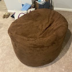Brown Suede Bean Bag/foam