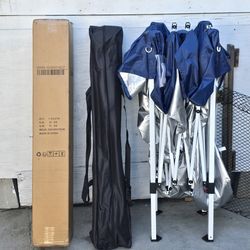 10x10 Pop Up Canopy With 8x8 Fabric - Blue, camping, picnics, party, events, emergencies, and more.