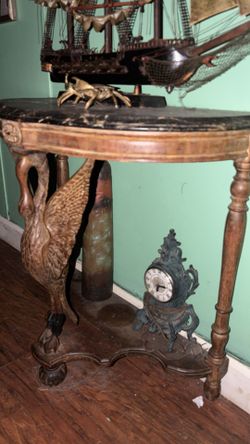 Blac marble console table