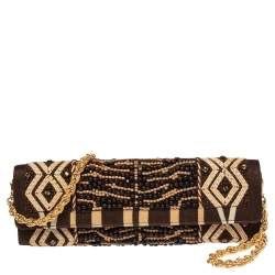 Roberto Cavalli Beaded Envelope Purse 