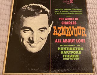 The World of Charles Aznavour All About Love lp vinyl album reprise 6193