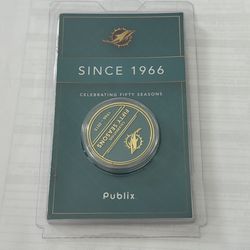 MIAMI DOLPHINS 50 SEASONS COLLECTIBLE COIN BRAND NEW CELEBRATING 50 SEASONS!