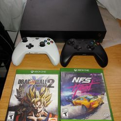 Xbox One X Bundle - Comes With 2 Controllers & 2 Free Games