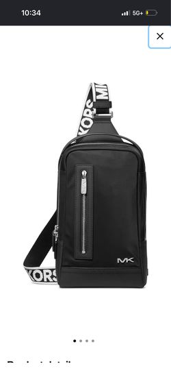 Authentic Michael Kors Men’s Sling Bag Crossbody – Black