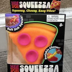 Needoh Squeeza Pizza Orange And Pink Color - BRAND NEW SEALED