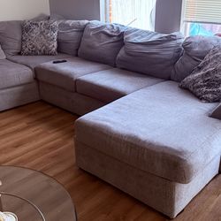 U Shaped Sofa. Light Grey