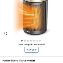 Dreo Space Heater, Portable Electric Heaters for Indoor Use with Thermostat, Digital Display, 1-12H Timer, Eco Mode and Fan Mode, 1500W PTC Ceramic Fa