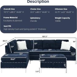 SECTIONAL COUCH WITH OTTAMAN