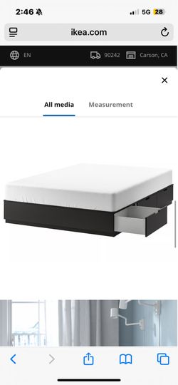 IKEA bed base with drawers