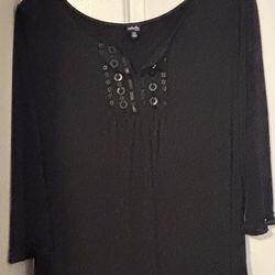 Rafaella black tunic size 2X