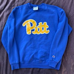 Champion Pitt Logo Blue Panthers Pullover Sweatshirt