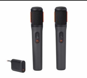 JBL Wireless 2 Microphone Set - 2 Microphones + Receiver/ Adapter, Karaoke Ready & Charger