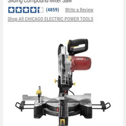Chicago Eletric 10 In Sliding Miter Saw 