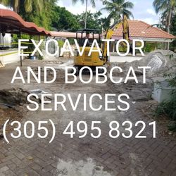 Excavator Bobcat And Dump Trailer SERV/ICES 