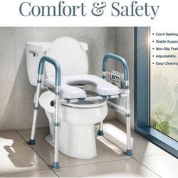 Brand new Toilet Seat Risers For Seniors Width and Height Adjustable Raised Toilet Seat With handles 