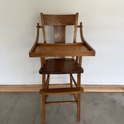 Early 1900s MISSION-STYLE CRAFTSMAN CHILD’S HIGH CHAIR