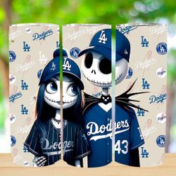 Jack and Sally Dodgers Tumbler