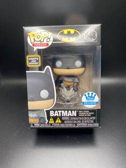 (NEW) Funko POP! DC Comics Batman & Lights and Sound #448 (Funko Exclusive) (VAULTED) (PERFECT Birthday Gift Idea for Batman Fans and Collectors)