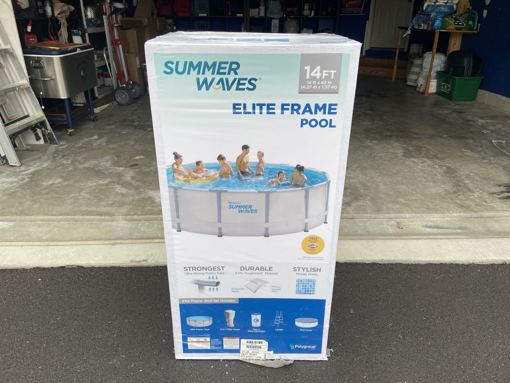 Summer Waves 14FT Elite Frame Pool w/ Pump, Filter, Ladder & Cover - Brand New