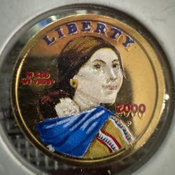 #111 2000-P Sacagawea Dollar – Full-Color Enhanced Collectible Edition | Brilliant Finish | Iconic American Design 