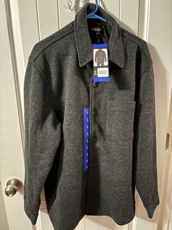 Banana Republic Men’s Bonded Shirt Jacket (Dark Charcoal Gray )Size XL)