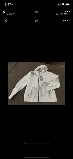 New Micros Sweatshirt hoodie jacket size 14/16 Gray skeleton