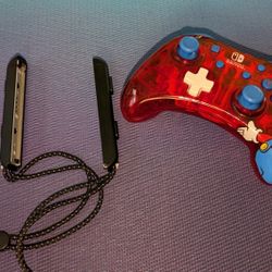 Nintendo Switch Super Mario Wired Controller Rock Candy , & Joy-Con straps
bundle 