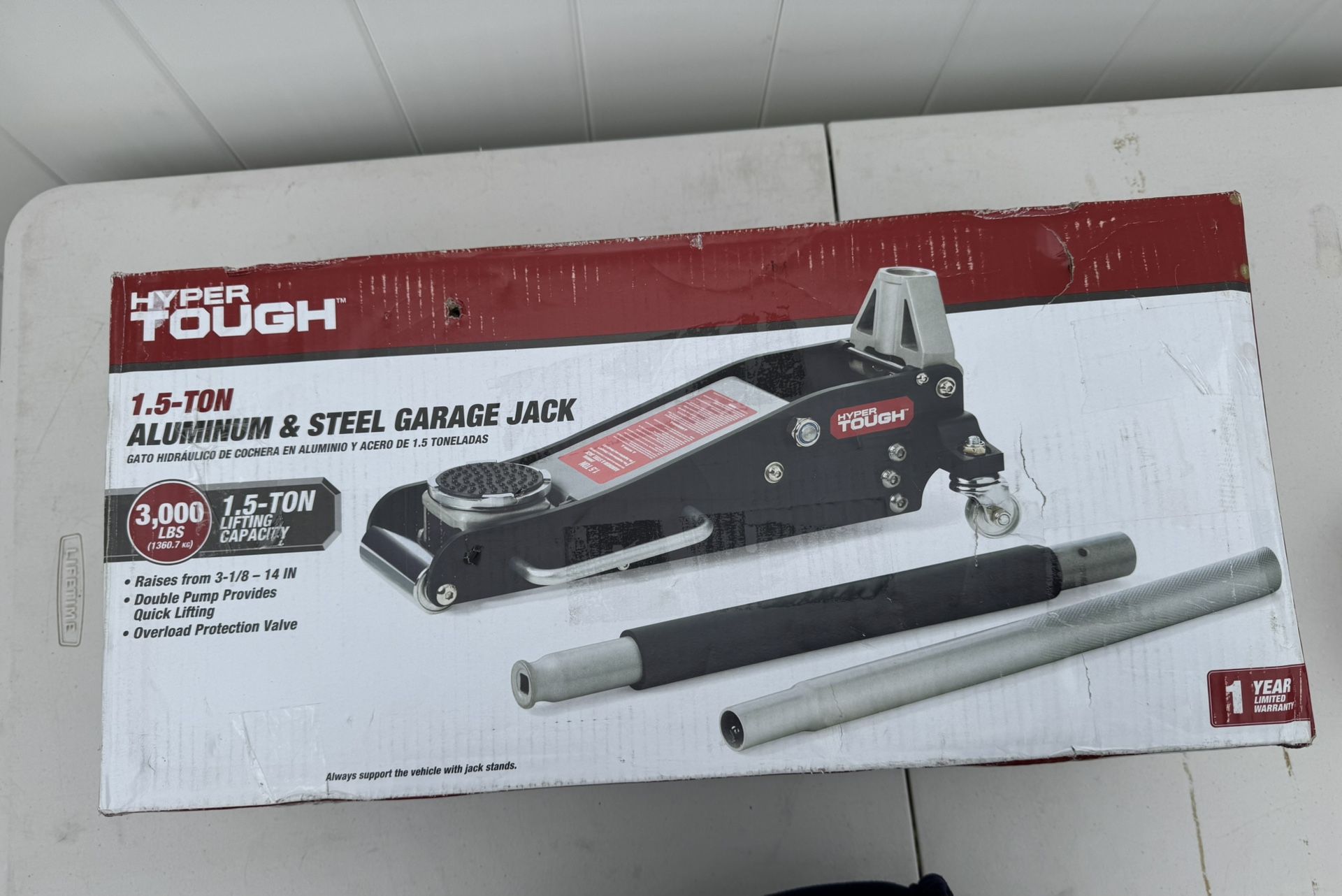 Hyper Tough 1.5 Ton Car Jack