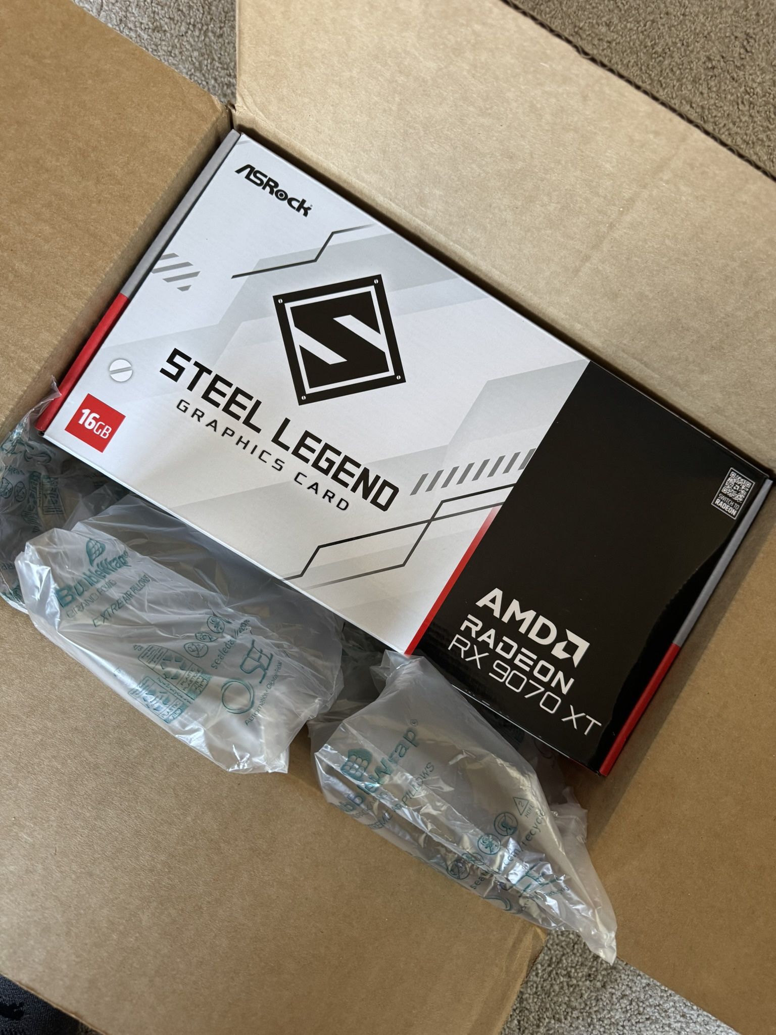 ASRock Steel Legend RX 9070 XT 16GB White GPU